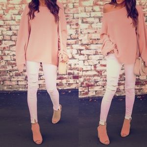 Bubble sleeve sweater